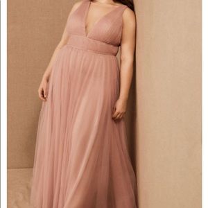 BHLDN Jenny Yoo Sarita Dress Whipped Apricot Sz 19